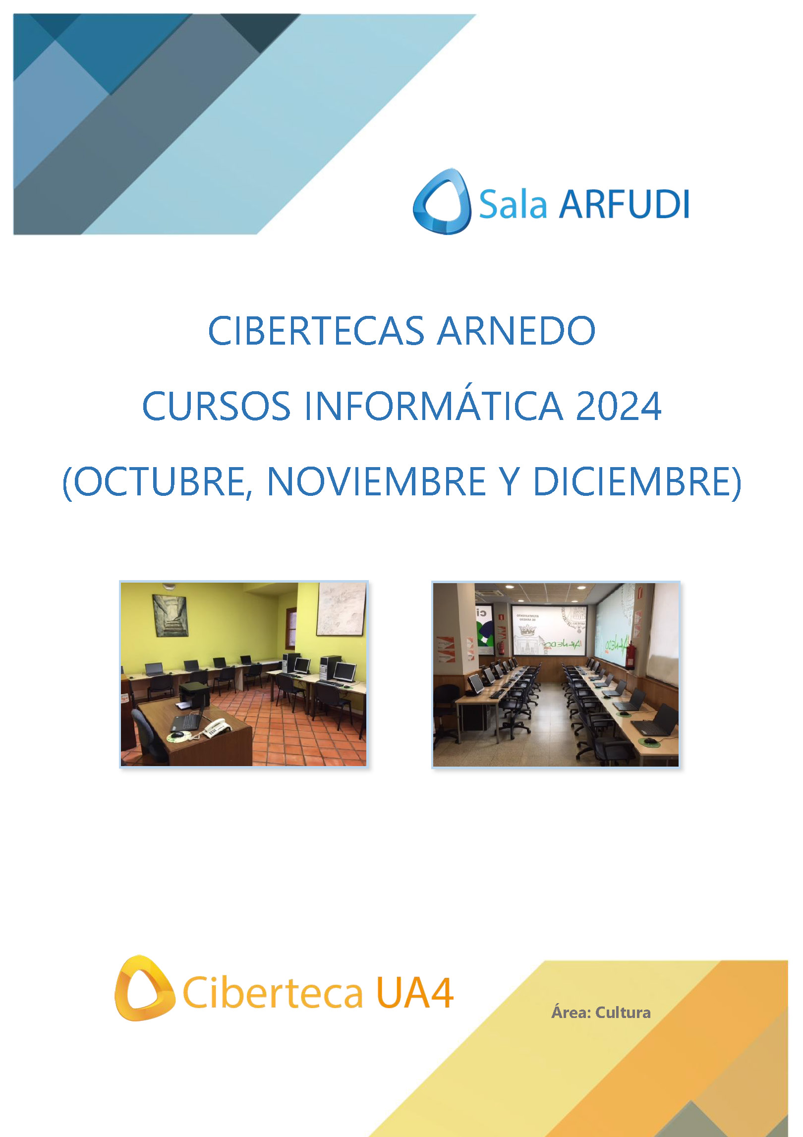 Cursos de informática octubre, noviembre y diciembre 2024 Cibertecas Municipales.