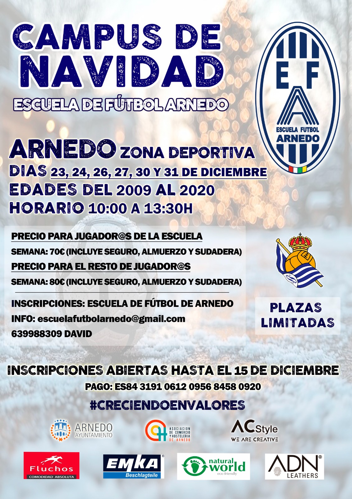 Campus de Navidad E. Fútbol