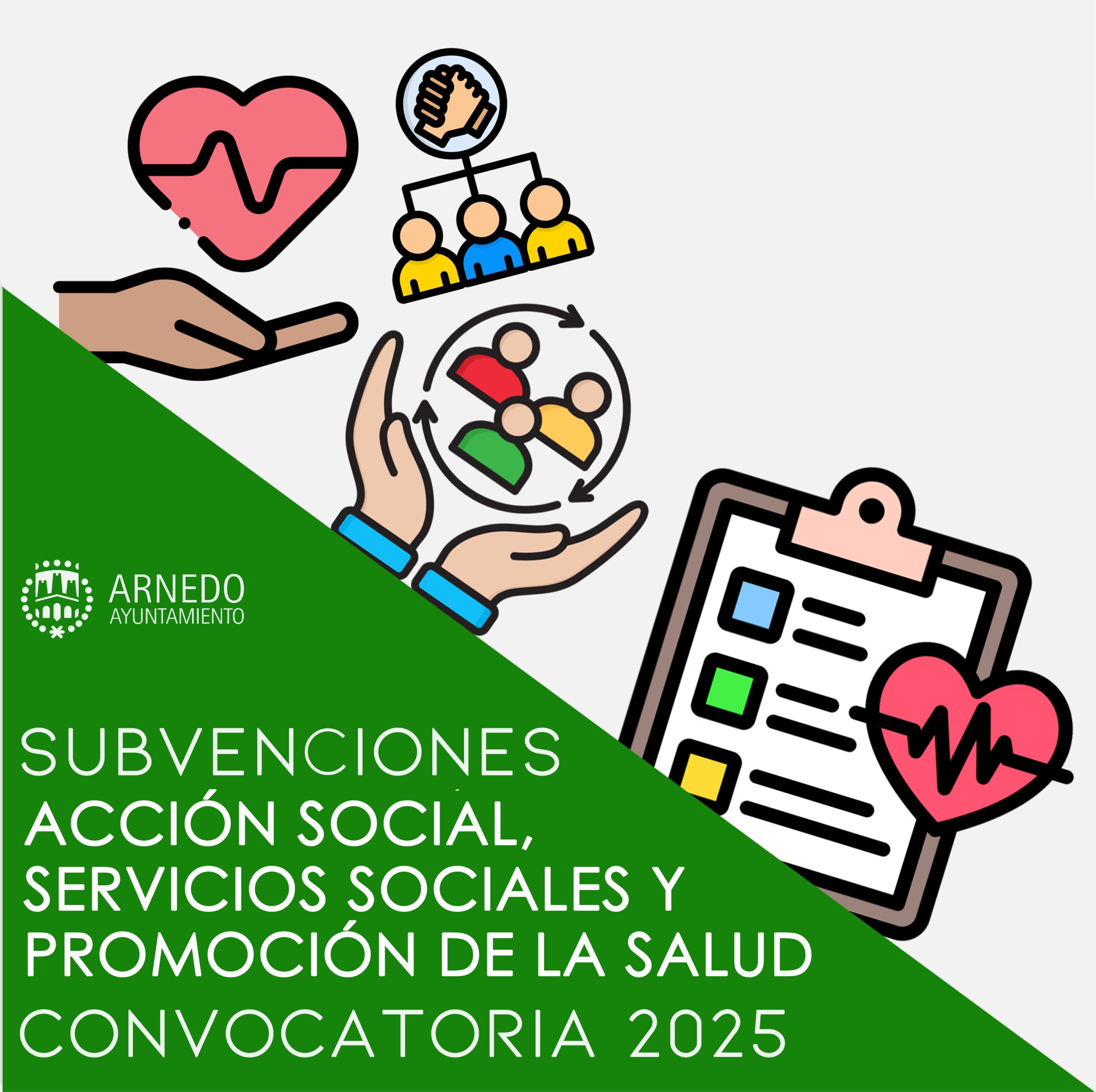 Hasta el 20 de abril pueden solicitarse subvenciones en materia de ACCIÓN SOCIAL, SERVICIOS SOCIALES Y PROMOCIÓN DE LA SALUD 2025